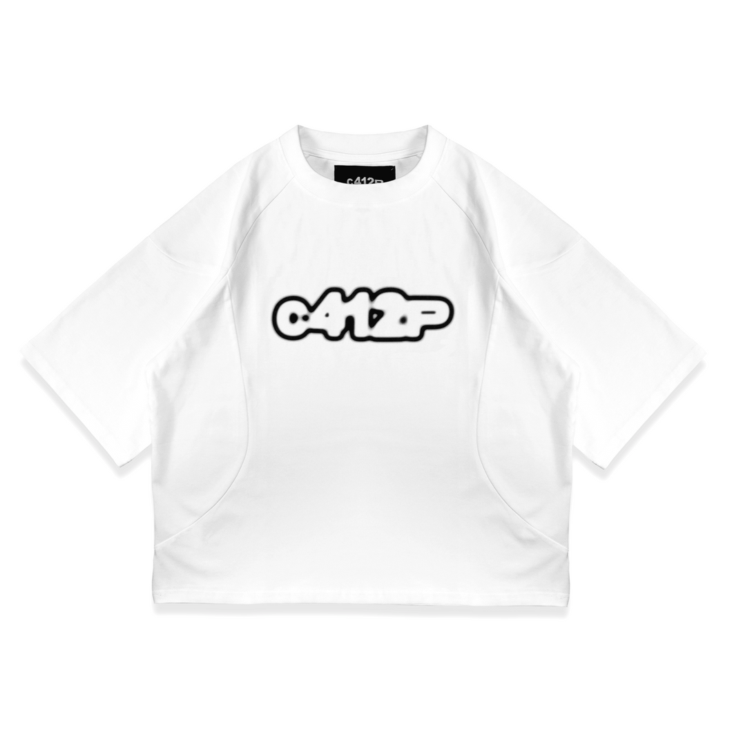 Boxy cut tee white